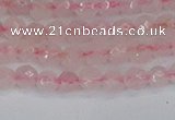 CRQ280 15.5 inches 4mm faceted round rose quartz beads wholesale