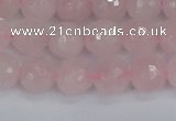 CRQ282 15.5 inches 8mm faceted round rose quartz beads wholesale