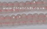 CRQ288 15.5 inches 4mm faceted round rose quartz gemstone beads