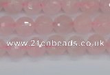 CRQ289 15.5 inches 6mm faceted round rose quartz gemstone beads