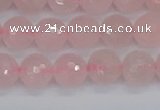 CRQ290 15.5 inches 8mm faceted round rose quartz gemstone beads