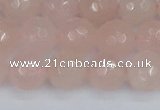 CRQ291 15.5 inches 10mm faceted round rose quartz gemstone beads