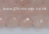 CRQ292 15.5 inches 12mm faceted round rose quartz gemstone beads