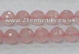 CRQ30 15.5 inches 10mm faceted round natural rose quartz beads