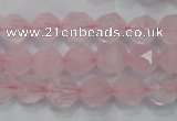 CRQ302 15 inches 10mm faceted nuggets rose quartz beads