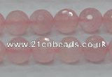 CRQ31 15.5 inches 12mm faceted round natural rose quartz beads