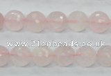 CRQ34 15.5 inches 10mm faceted round natural rose quartz beads