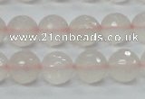 CRQ35 15.5 inches 12mm faceted round natural rose quartz beads