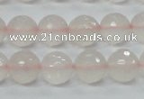 CRQ35 15.5 inches 12mm faceted round natural rose quartz beads