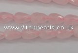 CRQ356 15.5 inches 8*12mm faceted teardrop rose quartz beads