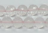 CRQ36 15.5 inches 14mm faceted round natural rose quartz beads