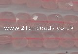 CRQ365 15.5 inches 8*8mm faceted square rose quartz beads