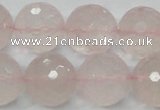 CRQ38 15.5 inches 18mm faceted round natural rose quartz beads