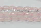 CRQ39 15.5 inches 6*10mm faceted rice natural rose quartz beads