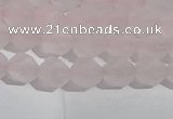 CRQ406 15.5 inches 6mm faceted nuggets matte rose quartz beads