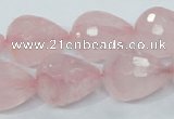 CRQ47 15.5 inches 16*20mm faceted teardrop natural rose quartz beads