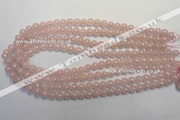 CRQ502 15.5 inches 8mm round AB-color rose quartz beads