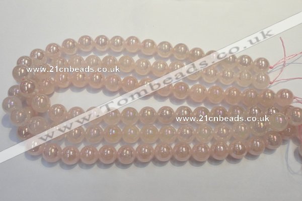 CRQ505 15.5 inches 14mm round AB-color rose quartz beads