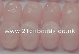 CRQ51 15.5 inches 15*20mm faceted rondelle natural rose quartz beads