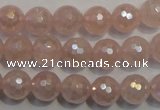 CRQ513 15.5 inches 10mm faceted round AB-color rose quartz beads