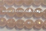 CRQ514 15.5 inches 12mm faceted round AB-color rose quartz beads