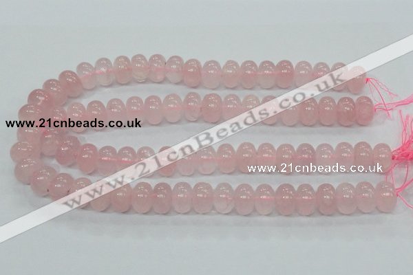 CRQ55 15.5 inches 10*16mm rondelle natural rose quartz beads