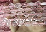 CRQ557 15.5 inches 10*14mm faceted oval rose quartz beads wholesale