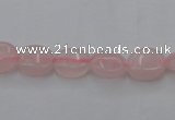 CRQ608 15.5 inches 8*10mm oval rose quartz beads wholesale