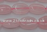 CRQ609 15.5 inches 10*14mm oval rose quartz beads wholesale