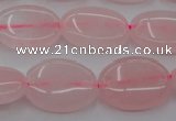 CRQ610 15.5 inches 12*16mm oval rose quartz beads wholesale