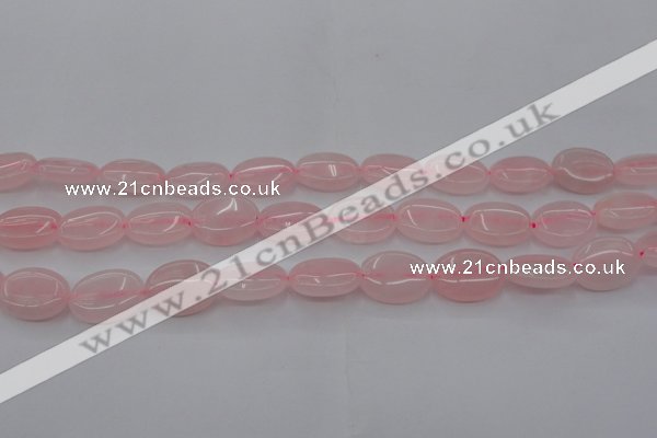 CRQ610 15.5 inches 12*16mm oval rose quartz beads wholesale