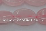 CRQ611 15.5 inches 13*18mm oval rose quartz beads wholesale