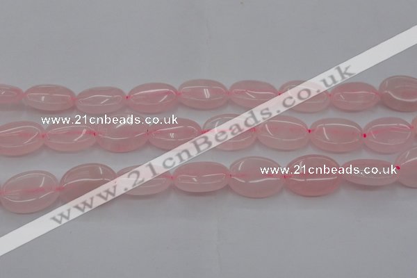 CRQ611 15.5 inches 13*18mm oval rose quartz beads wholesale