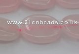 CRQ612 15.5 inches 15*20mm oval rose quartz beads wholesale