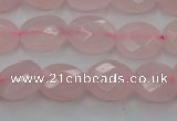 CRQ618 15.5 inches 8*10mm faceted oval rose quartz beads wholesale