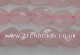 CRQ618 15.5 inches 8*10mm faceted oval rose quartz beads wholesale