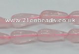 CRQ62 15.5 inches 8*20mm teardrop natural rose quartz beads wholesale