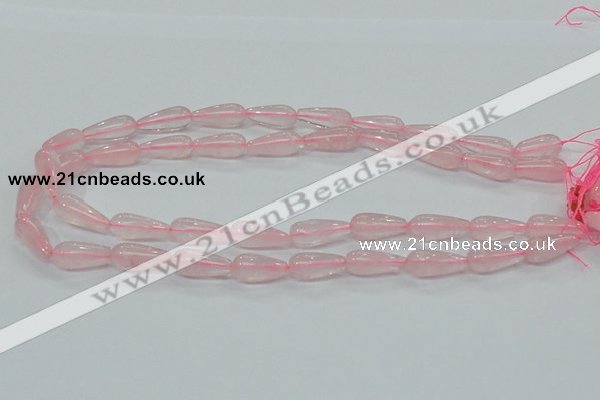 CRQ62 15.5 inches 8*20mm teardrop natural rose quartz beads wholesale