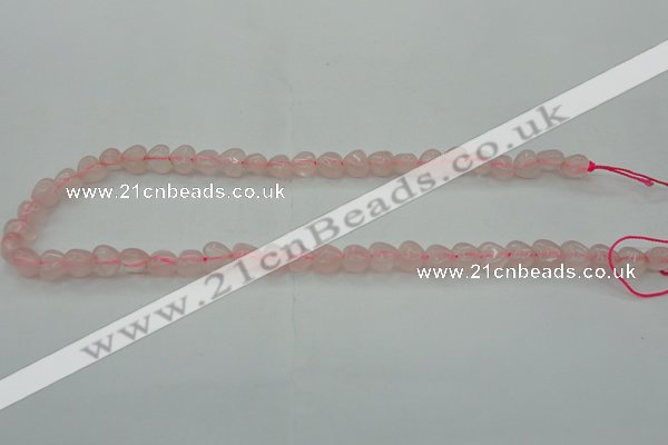 CRQ630 15.5 inches 8*8mm heart rose quartz beads wholesale