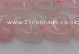 CRQ633 15.5 inches 20*20mm heart rose quartz beads wholesale