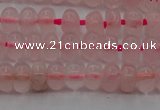 CRQ680 15.5 inches 4*6mm rondelle rose quartz beads wholesale