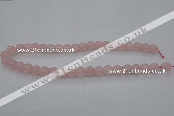 CRQ688 15.5 inches 10*10mm apple-shaped rose quartz beads