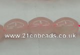 CRQ692 15.5 inches 12*16mm rice rose quartz beads wholesale