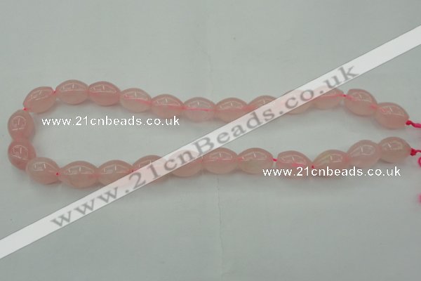 CRQ692 15.5 inches 12*16mm rice rose quartz beads wholesale