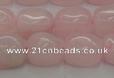 CRQ696 15.5 inches 10*14mm nuggets rose quartz beads wholesale