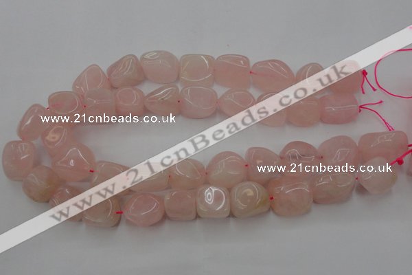 CRQ699 15.5 inches 13*18mm - 15*25mm nuggets rose quartz beads