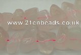 CRQ700 15.5 inches 8*12mm - 10*15mm rose quartz chips beads