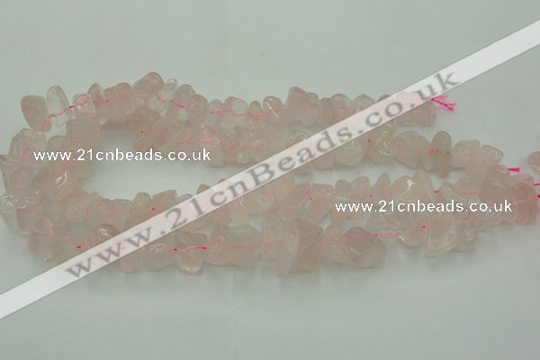 CRQ700 15.5 inches 8*12mm - 10*15mm rose quartz chips beads