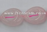 CRQ708 15.5 inches 20*25mm flat teardrop rose quartz beads