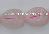 CRQ708 15.5 inches 20*25mm flat teardrop rose quartz beads